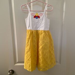 Margherita Girls Yellow Bug Daisy Maxi Dress Size 18-24 Months NWT